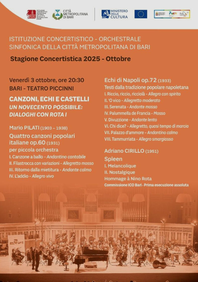 Concert with the Symphony Orchestra of the Metropolitan City of Bari 17 October 2025 Auditorium Nino Rota in Bari, Italy C. Schumann: Concerto Op. 7ㅤㅤㅤㅤㅤㅤㅤㅤㅤ
